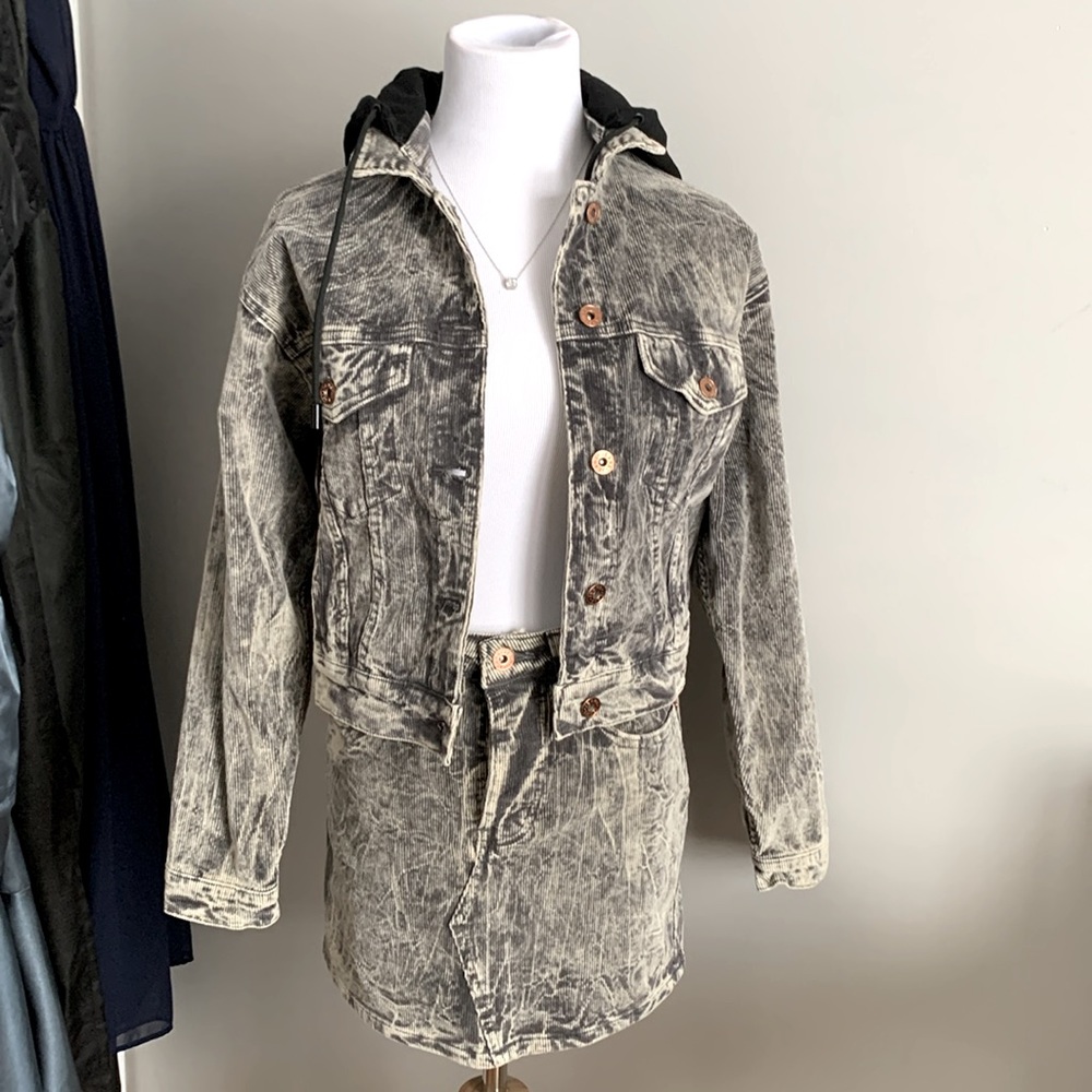NWOT acid wash Corduroy Set